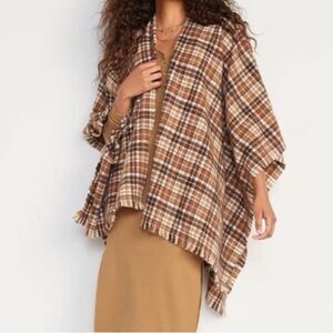 Old Navy Flannel Poncho Women’s One Size